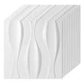 Sonnewelt 3D Wandpaneele 12 Stück 50x50 cm Linear Weiß