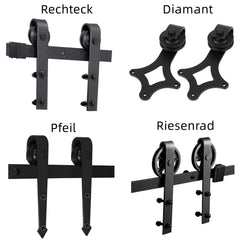 Sonnewelt Schiebetürbeschlag Set Schiebetürsystem 152cm/183cm/200cm/244cm/363cm