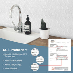 Sonnewelt Klebefliesen Selbstklebend 10er Set Streifen Mosaik