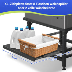 Sonnewelt Waschmaschinen Untergestell mit Ablage Tragfähigkeit 150kg