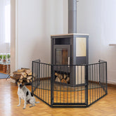 Sonnewelt Kaminschutzgitter mit Tür 304cm Metall Absperrgitter