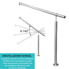 Sonnewelt Eingangsgeländer Edelstahl 80-180cm