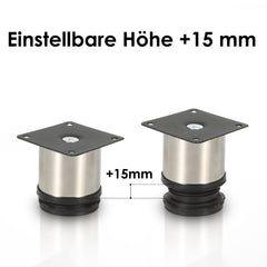 Sonnewelt 4er Set Möbelfüße Edelstahl Verstellbare