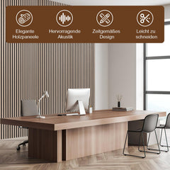 Sonnewelt Akustikpaneele Holz Selbstklebend 120x60cm