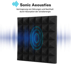 Sonnewelt Akustikschaumstoff Selbstklebend 3D Hochdichte Pyramide