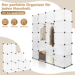 Sonnewelt Regalsystem Kleiderschrank Steckregal mit Türen