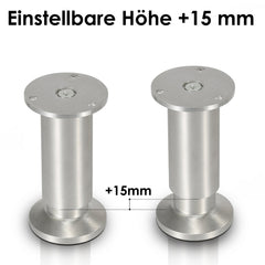 Sonnewelt 4er Set Möbelfüße Aluminium Höhenverstellbar